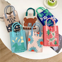 Load image into Gallery viewer, Cute Cartoon Pattern Mini Knitted Mobile Phone Bag Shoulder Bag Skin-friendly Versatile Knitted Woven Crossbody Bag