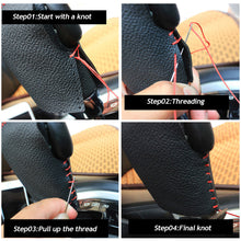 Load image into Gallery viewer, 2Pcs Leather AT Car Gear Head Shift Knob Case Cover Gear Collars for Ford New Fiesta MK7 2009 - 2015 Ecosport 2012 - 2017