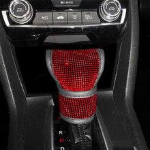 Load image into Gallery viewer, Universal Crystal Rhinestones Car Shift Gear Cover Leather Auto Gear Shift Knob Cover Accessories