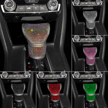 Load image into Gallery viewer, Universal Crystal Rhinestones Car Shift Gear Cover Leather Auto Gear Shift Knob Cover Accessories
