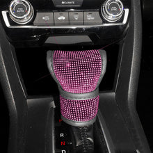 Load image into Gallery viewer, Universal Crystal Rhinestones Car Shift Gear Cover Leather Auto Gear Shift Knob Cover Accessories