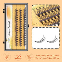 Load image into Gallery viewer, Single Cluster Grafting Hot-melt Grafting Natural Thick False Eyelashes Women Makeup Artificial Fibre Fake Eyelash Extension