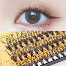 Load image into Gallery viewer, Single Cluster Grafting Hot-melt Grafting Natural Thick False Eyelashes Women Makeup Artificial Fibre Fake Eyelash Extension