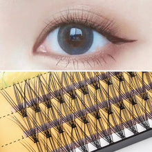 Load image into Gallery viewer, Single Cluster Grafting Hot-melt Grafting Natural Thick False Eyelashes Women Makeup Artificial Fibre Fake Eyelash Extension