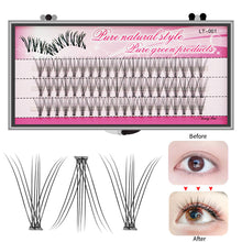 Load image into Gallery viewer, 3D Eyelashes Segmental Grafting of False Eyelashes 10D 0.1mm Women Makeup Artificial Fibre Fake Eyelash Extension