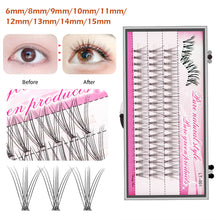 Load image into Gallery viewer, 3D Eyelashes Segmental Grafting of False Eyelashes 10D 0.1mm Women Makeup Artificial Fibre Fake Eyelash Extension