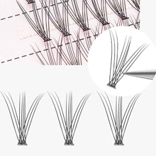 Load image into Gallery viewer, 3D Eyelashes Segmental Grafting of False Eyelashes 10D 0.1mm Women Makeup Artificial Fibre Fake Eyelash Extension