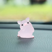 Load image into Gallery viewer, Car Interior Accessories Car Rearview Mirror Decoration Center Console Resin Pink Pig Doll Ornament Small Bicycle Auto Ornament