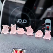 Load image into Gallery viewer, Car Interior Accessories Car Rearview Mirror Decoration Center Console Resin Pink Pig Doll Ornament Small Bicycle Auto Ornament