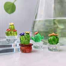 Load image into Gallery viewer, Car Accessories Transparent Crystal Cactus Auto Center Console Ornaments Desktop Dolls Small Gifts Cake Auto Decorations Toys