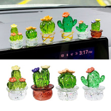 Load image into Gallery viewer, Car Accessories Transparent Crystal Cactus Auto Center Console Ornaments Desktop Dolls Small Gifts Cake Auto Decorations Toys