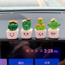 Load image into Gallery viewer, Car Mini Cactus Figurines Ornaments Cactus Bonsai Decor Sculptures and Figurines Desktop Ornament Car Home Decoration