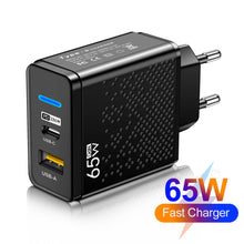 Load image into Gallery viewer, 65W GaN PD 33W USB Type C Charger Adapter For MacBook Pro Laptop Protable Wall Adapter For iPhone 13 14 Huawei Xiaomi Samsung