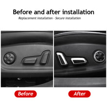 Load image into Gallery viewer, 6Pcs Car Seat Adjustment Button Switch Cover Knob Trim Decoration Cover for Audi A3 A4 A4L B8 A5 A6 A6L C6 C7 A7 Q3 Q5 Q5L Accessories
