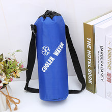 Load image into Gallery viewer, Oxford Cloth Portable Folding Snow Kettle Bag Large Capacity Round Aluminum Foil Insulated Cold Bottle Set One Shoulder Portable Outdoor Items