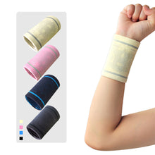 Load image into Gallery viewer, 1 Pair Female Sports Wrist Guard Sports Fitness Basketball Tennis Running Knitted Hand Support Wrist Strap Ultra-Thin Invisible Cold Wipe Sweat Absorbent Strap