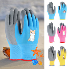 Load image into Gallery viewer, 1 Pair Children Nitrile Cartoon Protective Gloves Camping Gardening Plucking Picking Beach Comb Thick Anti-Slip Wear-Resistant Latex Gloves