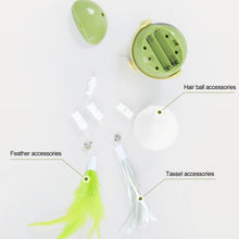 Load image into Gallery viewer, Automatic Electric Cat Teaser Toy Up Down Interactive Trainning Toy Pet Cats Feather Furball Pendant Teaser Balls
