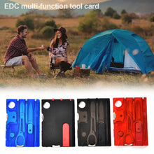 Load image into Gallery viewer, Multifunctional EDC Tool Card Outdoor Camping Survival Emergency Travel Tool Combination Knife Screwdriver Pen Portable Pocket Gadget