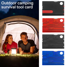 Load image into Gallery viewer, Multifunctional EDC Tool Card Outdoor Camping Survival Emergency Travel Tool Combination Knife Screwdriver Pen Portable Pocket Gadget
