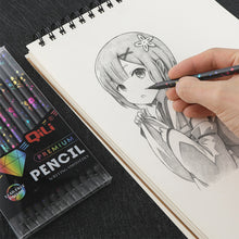 Load image into Gallery viewer, 12pcs/lot HB Pencils with Rhinestone Cool Black Pencils School Kids Writing Drawing Pencils Stationery Supplies