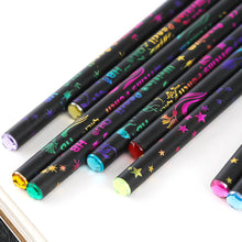 Load image into Gallery viewer, 12pcs/lot HB Pencils with Rhinestone Cool Black Pencils School Kids Writing Drawing Pencils Stationery Supplies