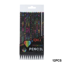 Load image into Gallery viewer, 12pcs/lot HB Pencils with Rhinestone Cool Black Pencils School Kids Writing Drawing Pencils Stationery Supplies