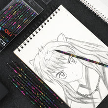 Load image into Gallery viewer, 12pcs/lot HB Pencils with Rhinestone Cool Black Pencils School Kids Writing Drawing Pencils Stationery Supplies