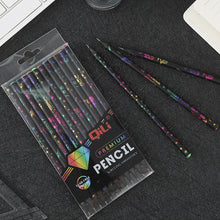 Load image into Gallery viewer, 12pcs/lot HB Pencils with Rhinestone Cool Black Pencils School Kids Writing Drawing Pencils Stationery Supplies