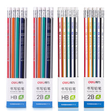 Load image into Gallery viewer, 10pcs/Lot 2B HB Wooden Pencil with Eraser for Student Children Drawing Writing Pencils School Office Stationery Supplies