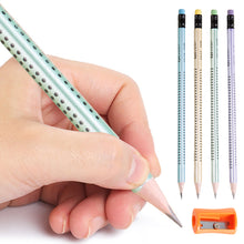 Load image into Gallery viewer, 12pcs/Lot HB Wooden Pencil with Eraser Sharpener for Student Children Drawing Writing Pencils Kids Learning Writing Training Pencils School Office Stationery Supplies