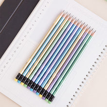 Load image into Gallery viewer, 12pcs/Lot HB Wooden Pencil with Eraser Sharpener for Student Children Drawing Writing Pencils Kids Learning Writing Training Pencils School Office Stationery Supplies