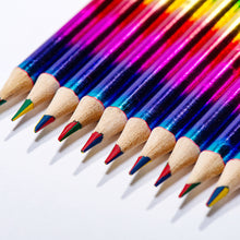 Load image into Gallery viewer, 12pcs/Lot Concentric Rainbow Colored Pencil Painting Crayon Kids Drawing Pencil Crayons Set School Scrapbooking Journal Colors Pencils