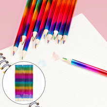 Load image into Gallery viewer, 12pcs/Lot Concentric Rainbow Colored Pencil Painting Crayon Kids Drawing Pencil Crayons Set School Scrapbooking Journal Colors Pencils