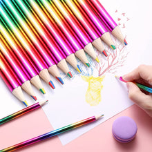 Load image into Gallery viewer, 12pcs/Lot Concentric Rainbow Colored Pencil Painting Crayon Kids Drawing Pencil Crayons Set School Scrapbooking Journal Colors Pencils