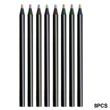 Load image into Gallery viewer, 8Color Multicolor Pencils Black Wood Painting Pencils Crayon Pencil Adults Kids Children Art Drawing Coloring Sketching Stationery