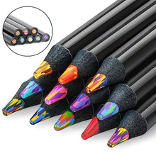 Load image into Gallery viewer, 8Color Multicolor Pencils Black Wood Painting Pencils Crayon Pencil Adults Kids Children Art Drawing Coloring Sketching Stationery