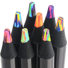 Load image into Gallery viewer, 8Color Multicolor Pencils Black Wood Painting Pencils Crayon Pencil Adults Kids Children Art Drawing Coloring Sketching Stationery