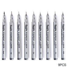 Load image into Gallery viewer, 1pc/9pcs Waterproof Art Markers Painting Needle Pen Fast Dry Fineliner School Drawing Sketching Journal Writing Stationery Supplies