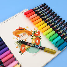 Load image into Gallery viewer, 12/24/36/60 Colors Acrylic Marker Set Glass Rock Metal Paint Pens Brush Set for Calligraphy Painting Drawing DIY Graffiti Art Supplies