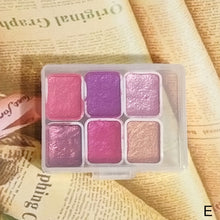 Load image into Gallery viewer, 6Color Shimmer Solid Watercolor Set Retro Painting Pearlescent Metal Candy Colors Set for Art Painting Nail Design