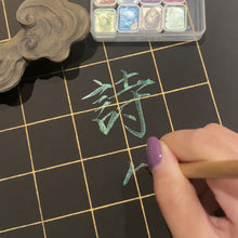 Load image into Gallery viewer, 6Color Shimmer Solid Watercolor Set Retro Painting Pearlescent Metal Candy Colors Set for Art Painting Nail Design