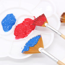 Load image into Gallery viewer, 5Pcs Fan Shaped Nylon Hair Gouache Watercolor Paint Brush Set For School Painting Drawing Painting Brush Art Supplies