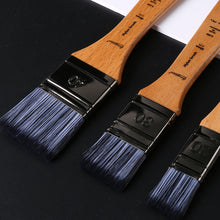 Load image into Gallery viewer, 1pc Flat Head Oil Painting Acrylic Row Brush Gouache Watercolor Artist Paint Wall Painting Nylon Hair Beech Rod Clean Brush