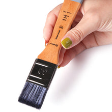 Load image into Gallery viewer, 1pc Flat Head Oil Painting Acrylic Row Brush Gouache Watercolor Artist Paint Wall Painting Nylon Hair Beech Rod Clean Brush
