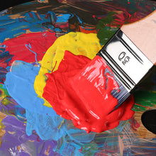 Load image into Gallery viewer, 1pc Flat Head Oil Painting Acrylic Row Brush Gouache Watercolor Artist Paint Wall Painting Nylon Hair Beech Rod Clean Brush