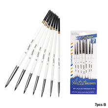 Load image into Gallery viewer, 7/10Pcs Painting Brushes Set Art Acrylic Gouache Oil Watercolor Painting Artist Nylon Hair Beech Wood Rod Brush Set