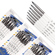 Load image into Gallery viewer, 7/10Pcs Painting Brushes Set Art Acrylic Gouache Oil Watercolor Painting Artist Nylon Hair Beech Wood Rod Brush Set