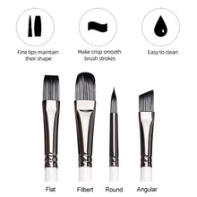 Load image into Gallery viewer, 7/10Pcs Painting Brushes Set Art Acrylic Gouache Oil Watercolor Painting Artist Nylon Hair Beech Wood Rod Brush Set