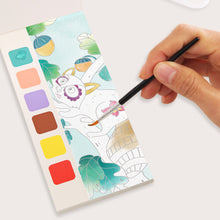 Load image into Gallery viewer, 20Sheets Children DIY Watercolor Painting Book with Paint Kids Gouache Graffiti Picture Coloring Drawing Books Bithday Christmas Gifts